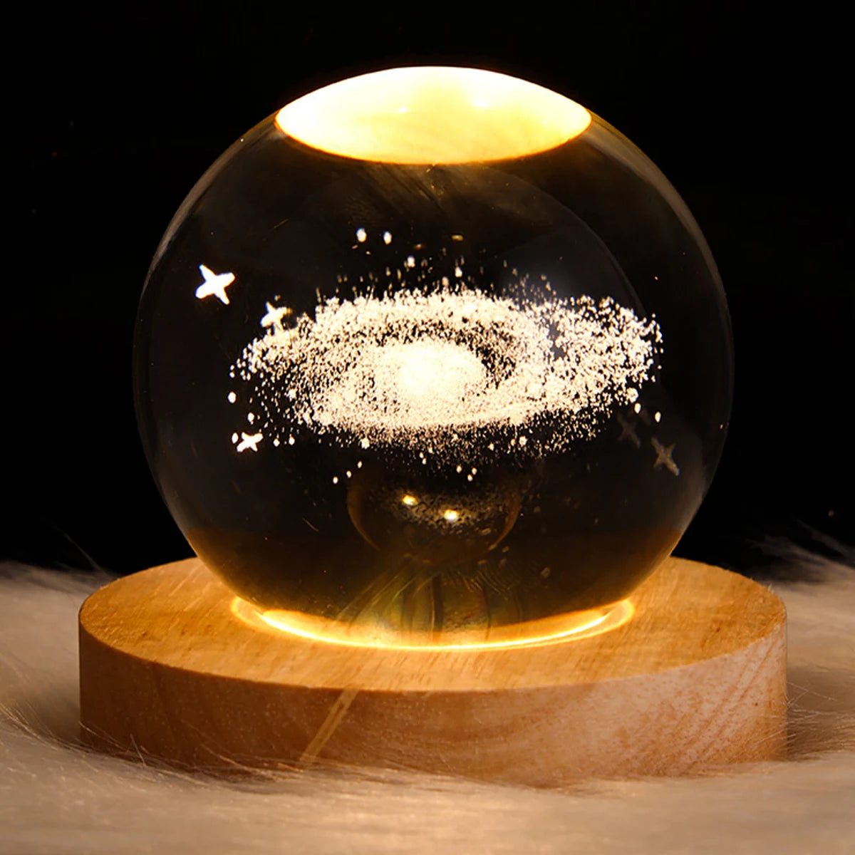 Astronomy Crystal Lights Glowing Planetary Galaxy Astronaut Ball Night Lights Bedside Light Ramadan Decoration Mood Light